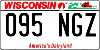 WI license plate 095NGZ
