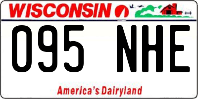 WI license plate 095NHE