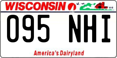 WI license plate 095NHI