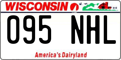 WI license plate 095NHL