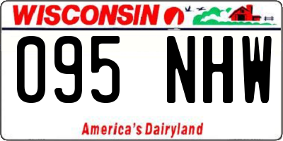 WI license plate 095NHW