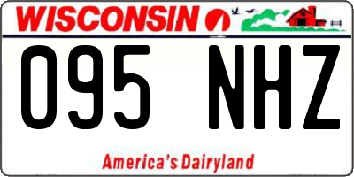 WI license plate 095NHZ