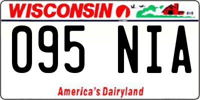 WI license plate 095NIA