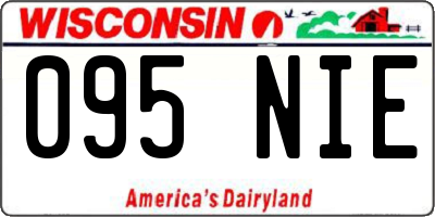 WI license plate 095NIE