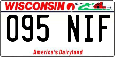 WI license plate 095NIF