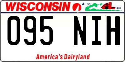 WI license plate 095NIH
