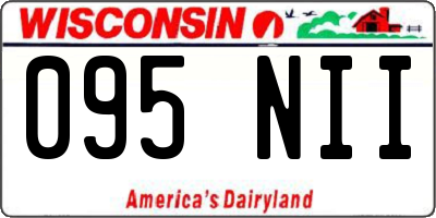 WI license plate 095NII