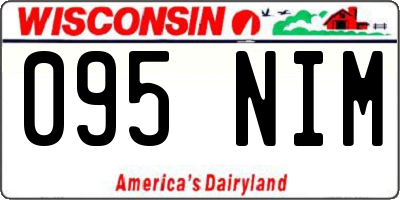 WI license plate 095NIM