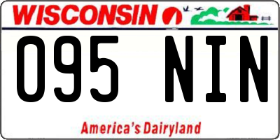 WI license plate 095NIN