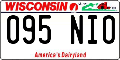 WI license plate 095NIO