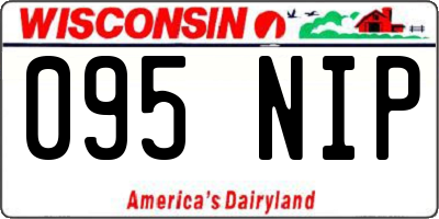 WI license plate 095NIP