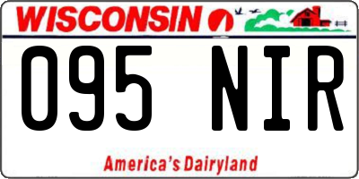 WI license plate 095NIR