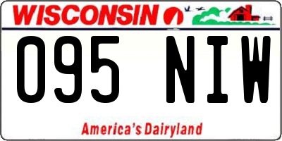 WI license plate 095NIW