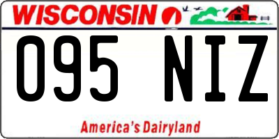 WI license plate 095NIZ