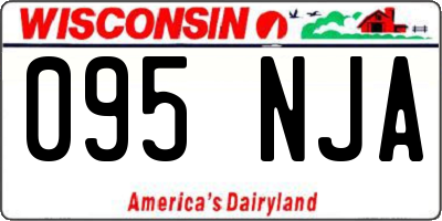 WI license plate 095NJA