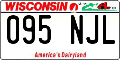WI license plate 095NJL