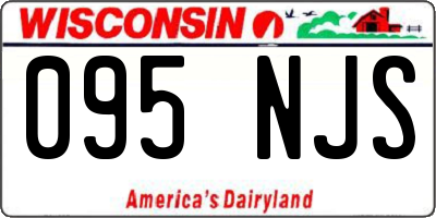 WI license plate 095NJS