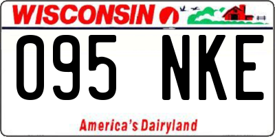WI license plate 095NKE