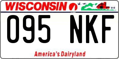 WI license plate 095NKF