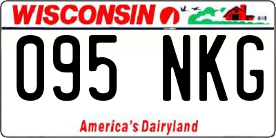 WI license plate 095NKG