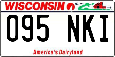 WI license plate 095NKI