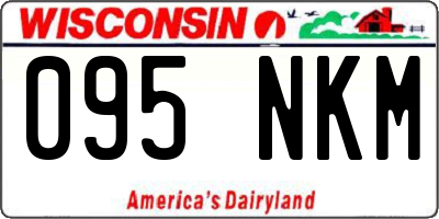 WI license plate 095NKM