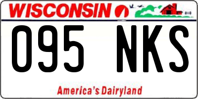 WI license plate 095NKS