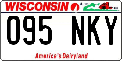 WI license plate 095NKY