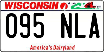WI license plate 095NLA