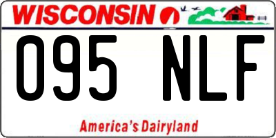 WI license plate 095NLF