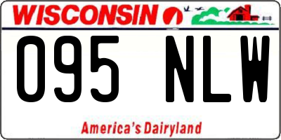 WI license plate 095NLW