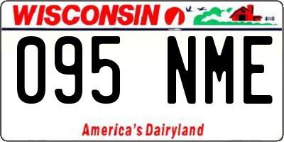 WI license plate 095NME
