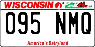 WI license plate 095NMQ