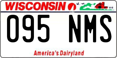 WI license plate 095NMS