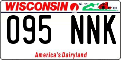 WI license plate 095NNK