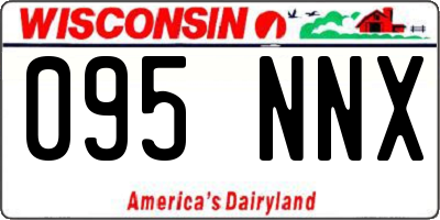 WI license plate 095NNX