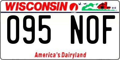 WI license plate 095NOF
