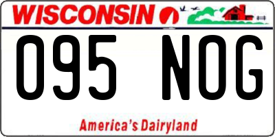 WI license plate 095NOG