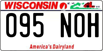 WI license plate 095NOH