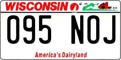 WI license plate 095NOJ