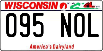 WI license plate 095NOL