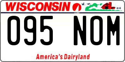 WI license plate 095NOM