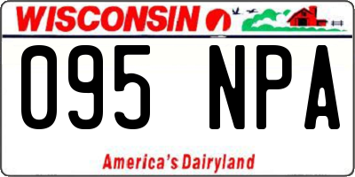 WI license plate 095NPA