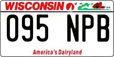 WI license plate 095NPB