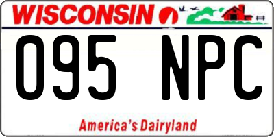 WI license plate 095NPC