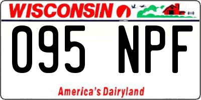 WI license plate 095NPF