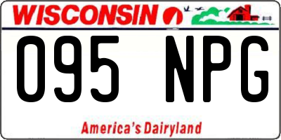 WI license plate 095NPG