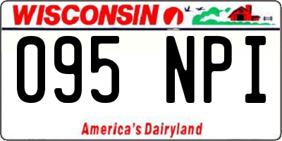 WI license plate 095NPI