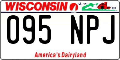 WI license plate 095NPJ