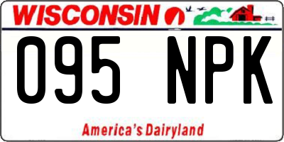 WI license plate 095NPK